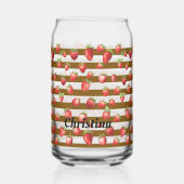 Strawberry Cocoa Stripes Personalize  ガラス缶 (正面)