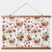 Strawberry Cottage Botanical Wood Frame Tapestry 吊り下げ型タペストリー (正面)
