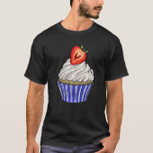 Strawberry Cup Cakes Plain  Women Baking Muffins L Tシャツ (正面)