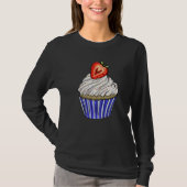 Strawberry Cup Cakes Plain  Women Baking Muffins L Tシャツ (正面)