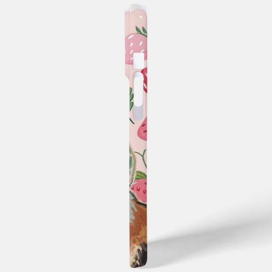 Strawberry Cute Cat Phone Case Kawaii Kitten Case-Mate iPhoneケース (裏面 / 左)