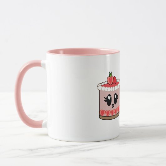 Strawberry cute cheesecake cup マグカップ (左)