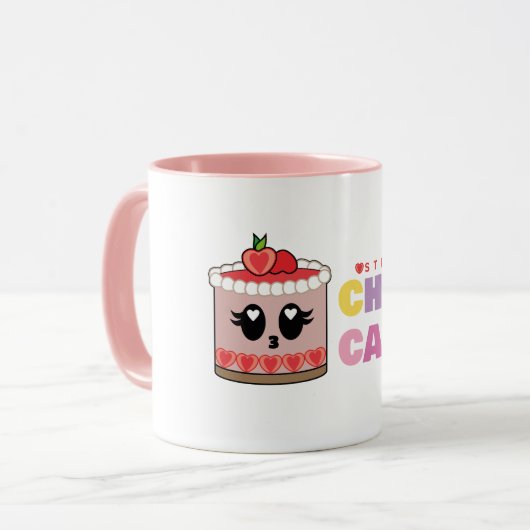 Strawberry cute cheesecake cup  マグカップ (正面左)