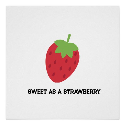 Strawberry Cute Fruit-Themed ポスター (正面)