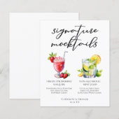 Strawberry Daiquiri Mint Julep Mocktails Menu (正面/裏面)