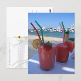 Strawberry Daiquiris, Mykonos，ギリシャ –  ポストカード