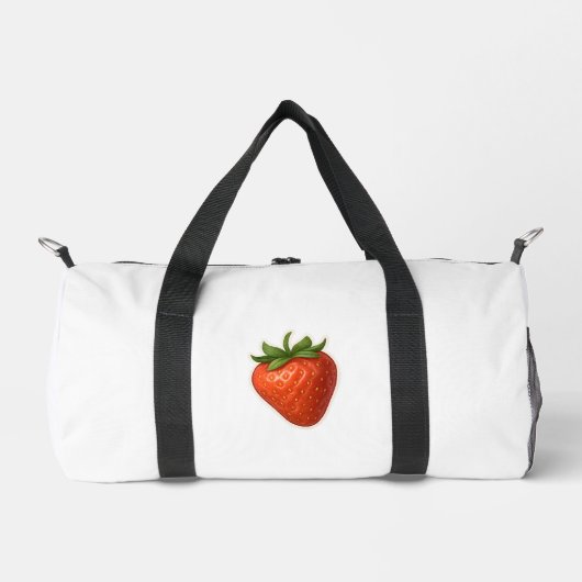 Strawberry Design ダッフルバッグ (正面)