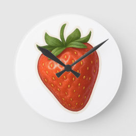 Strawberry Design ラウンド壁時計