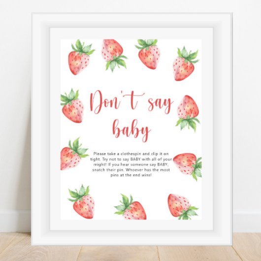 Strawberry - Don't say baby ポスター