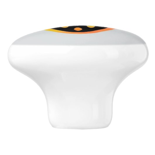 Strawberry Door Pull in Neon and Black セラミックノブ (側面)