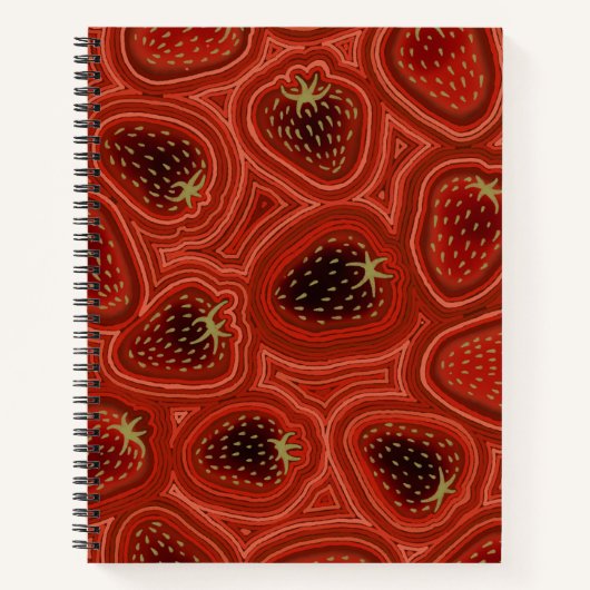 Strawberry Dreams Deluxe Spiral Notebook ノートブック (正面)