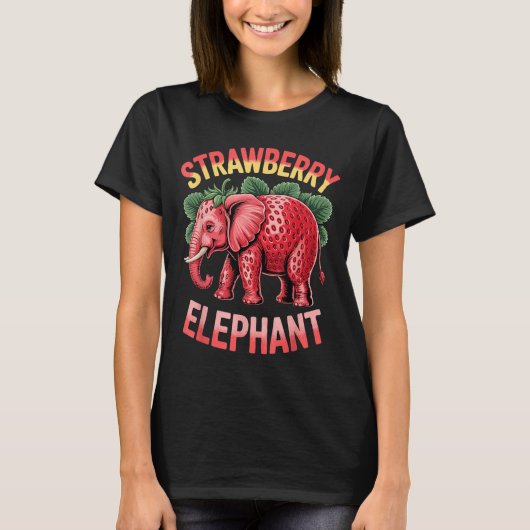 Strawberry Elephant Cute Meme Kids Italian Brainro Tシャツ (正面)
