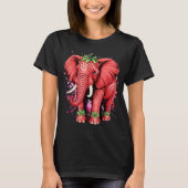 Strawberry Elephant Italian Brain Rot Meme Birthda Tシャツ (正面)