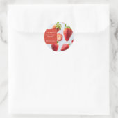 Strawberry Facial Mask Label ラウンドシール (バッグ)