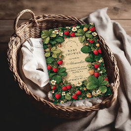 Strawberry Fairytale Baby Shower 招待状