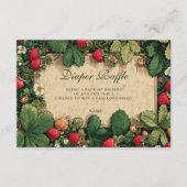 Strawberry Fairytale Baby Shower Diapper Raffle  エンクロージャーカード (正面)
