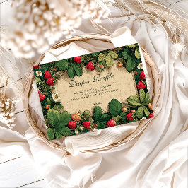 Strawberry Fairytale Baby Shower Diapper Raffle  エンクロージャーカード