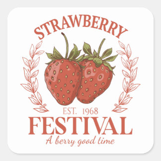 Strawberry Festival スクエアシール