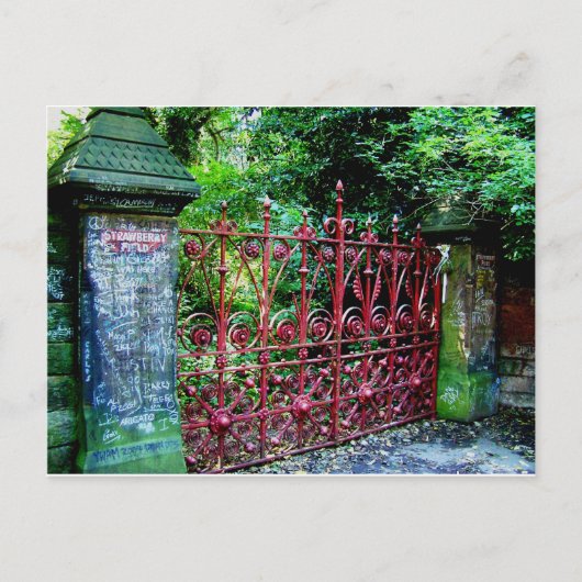 Strawberry Field Gates, Liverpool UK ポストカード (正面)