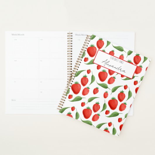 Strawberry Fields Pattern Spiral Planner プランナー手帳 (ディスプレー)
