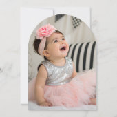 Strawberry First Birthday Celebration Photo Arch 招待状 (裏面)