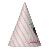 Strawberry First Birthday Party Hat with Photo パーティーハット (左)