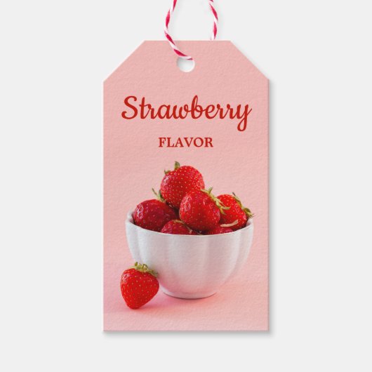 Strawberry Flavor Photo Custom Homemade Product ギフトタグ (正面)