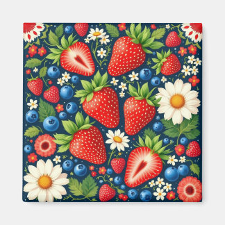 strawberry floral magnet マグネット