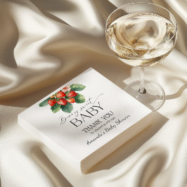 Strawberry Fresh Market Berry Sweet Baby Shower スタンダードランチョンナプキン