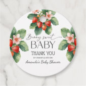 Strawberry Fresh Market Berry Sweet Baby Shower フェイバータグ (正面)