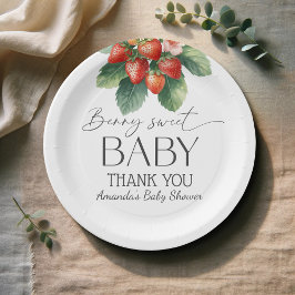 Strawberry Fresh Market Berry Sweet Baby Shower ペーパープレート