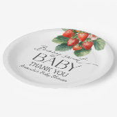 Strawberry Fresh Market Berry Sweet Baby Shower ペーパープレート (アングル)