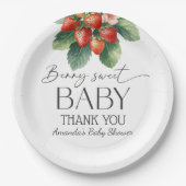 Strawberry Fresh Market Berry Sweet Baby Shower ペーパープレート (正面)
