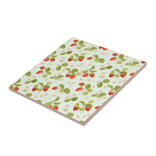 Strawberry Fruit, Leaves and Flowers タイル (側面)