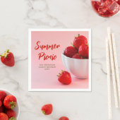 Strawberry Fruits Pic Summer Picnic Family Reunion スタンダードカクテルナプキン (インサイチュ)