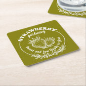 strawberry gardening スクエアペーパーコースター (アングル)