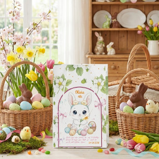 Strawberry Gaze Bunny - Cute Anime Eyes & Ribbon ミディアムペーパーバッグ