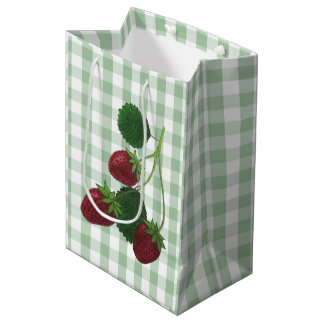 Strawberry Gift Bag ミディアムペーパーバッグ