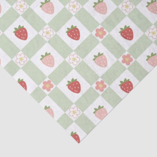 Strawberry Gingham Berry Themed 薄葉紙 (詳細)