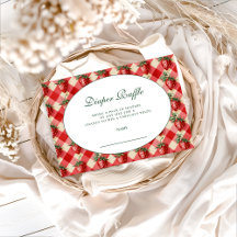 Strawberry Gingham Cottage Diapper Raffle