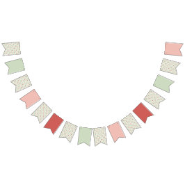 Strawberry Gingham First Birthday バンティングフラッグ