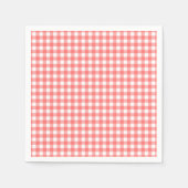 Strawberry Gingham Party スタンダードカクテルナプキン (正面)