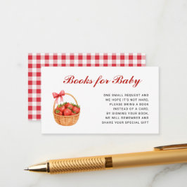 Strawberry Girl Baby Shower Books For Baby エンクロージャーカード