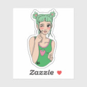 Strawberry Girl Sticker シール (シート)