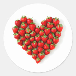 Strawberry Heart ラウンドシール