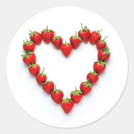 Strawberry Heart ラウンドシール