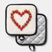 Strawberry Heart 鍋敷き (正面/裏面)