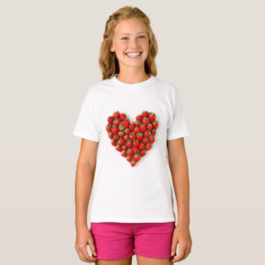 Strawberry Heart Tシャツ (正面フル)
