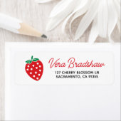 Strawberry Hearts Berry Sweet Address Label ラベル (インサイチュ)