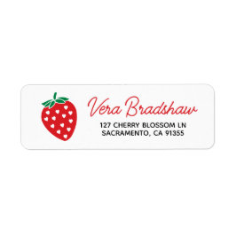 Strawberry Hearts Berry Sweet Address Label ラベル